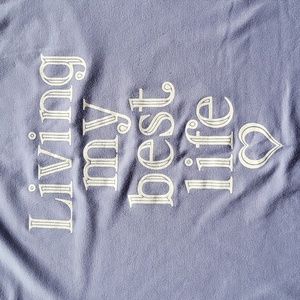 Lularoe XXS Purple T-Shirt Living my best life